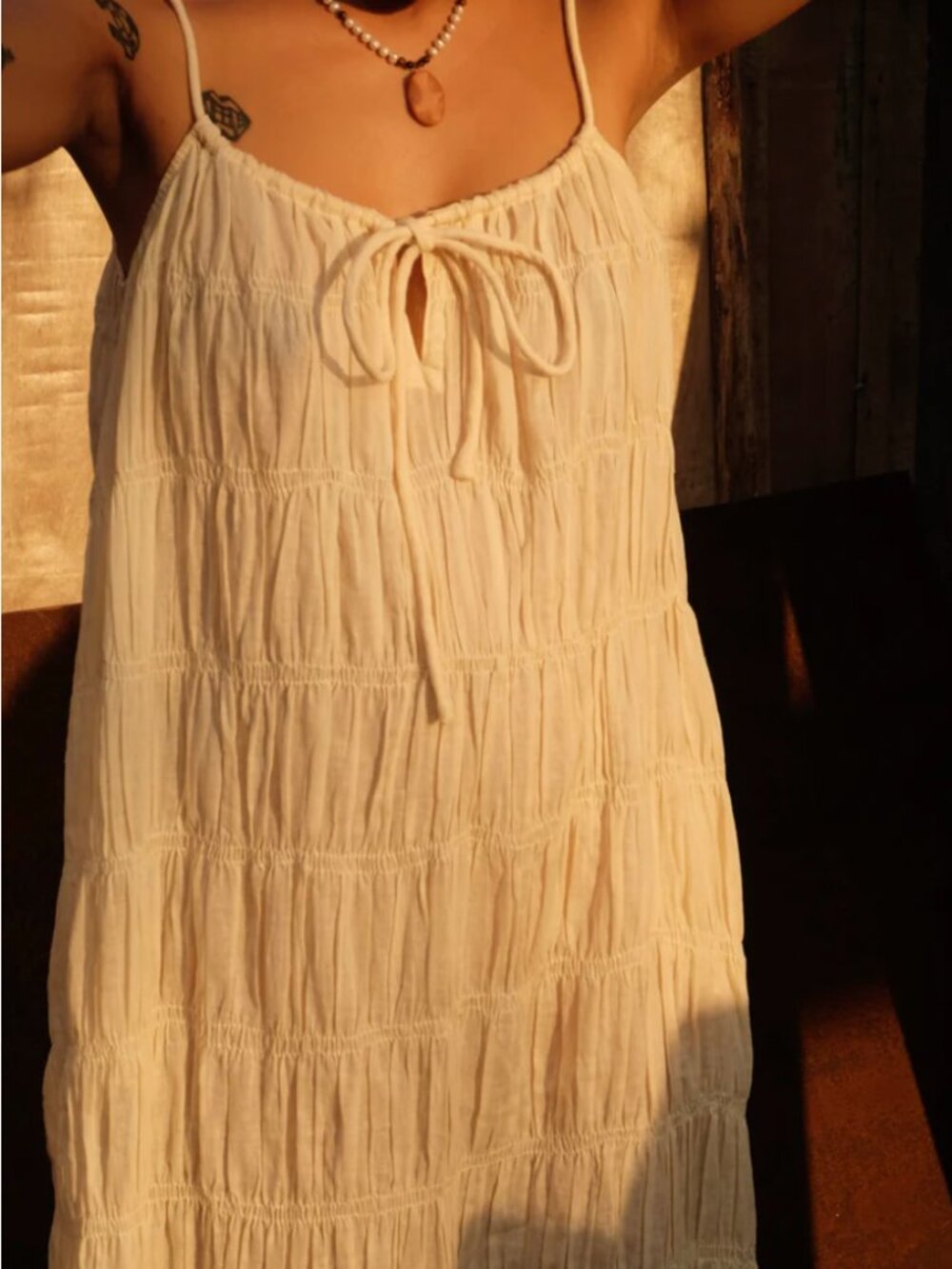 Moran Sewn Cloud Tie Maxi Dress | S/M